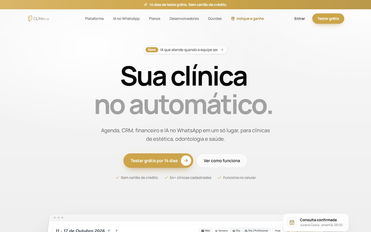 Tela do CliniPlus